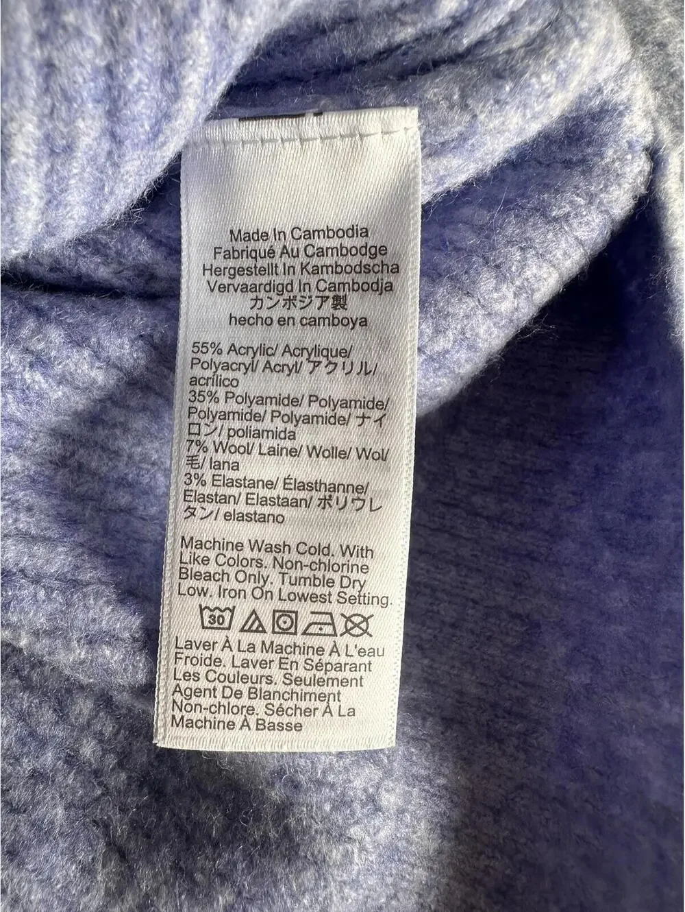J.Crew Extra Soft Wool Blend Crewneck Pullover Sweater Blue Women’s size Large
